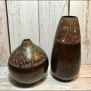 Wooden Decorative Jars